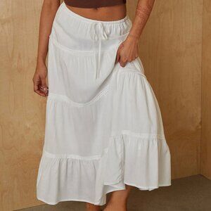 New Pacsun Your Favorite White Maxi Skirt